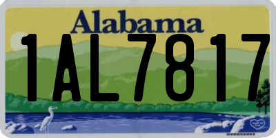 AL license plate 1AL7817