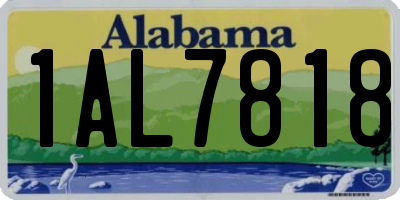 AL license plate 1AL7818