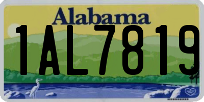 AL license plate 1AL7819