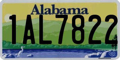 AL license plate 1AL7822