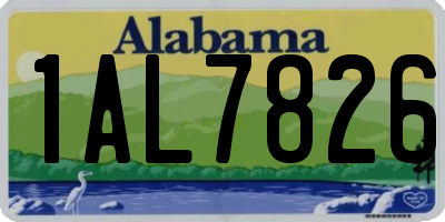 AL license plate 1AL7826