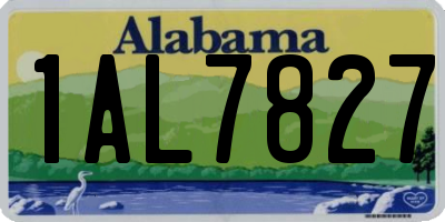AL license plate 1AL7827