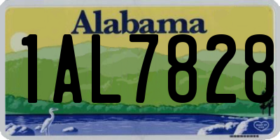 AL license plate 1AL7828