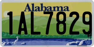 AL license plate 1AL7829