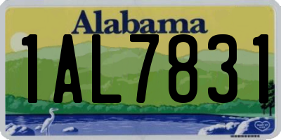 AL license plate 1AL7831