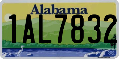 AL license plate 1AL7832