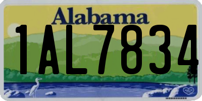 AL license plate 1AL7834