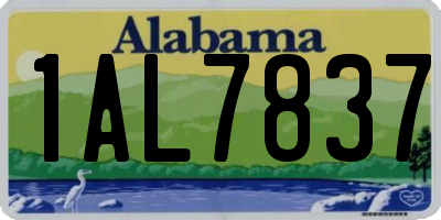 AL license plate 1AL7837