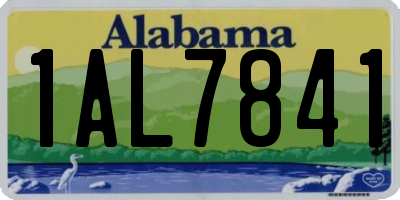 AL license plate 1AL7841