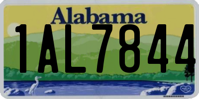 AL license plate 1AL7844