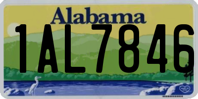 AL license plate 1AL7846