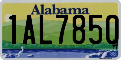 AL license plate 1AL7850