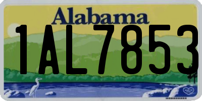 AL license plate 1AL7853