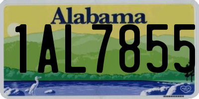 AL license plate 1AL7855