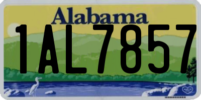 AL license plate 1AL7857
