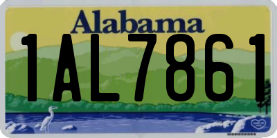AL license plate 1AL7861