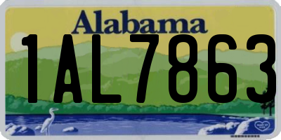AL license plate 1AL7863