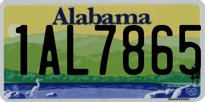 AL license plate 1AL7865