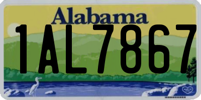 AL license plate 1AL7867