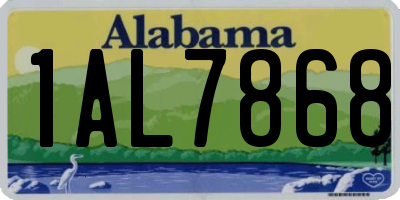 AL license plate 1AL7868