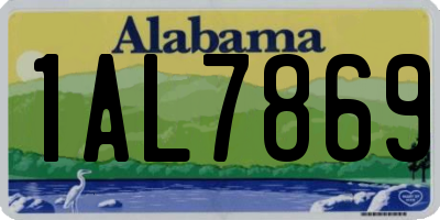 AL license plate 1AL7869