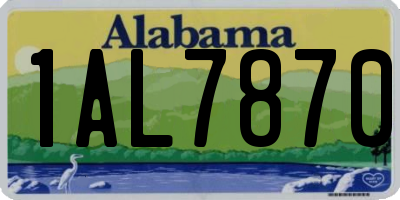 AL license plate 1AL7870