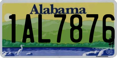 AL license plate 1AL7876
