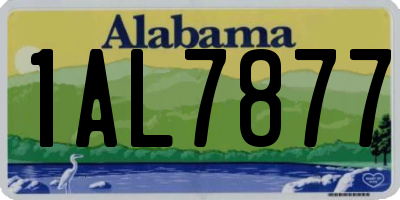 AL license plate 1AL7877
