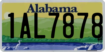 AL license plate 1AL7878