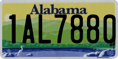 AL license plate 1AL7880