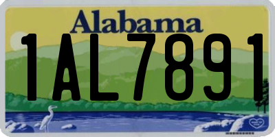 AL license plate 1AL7891
