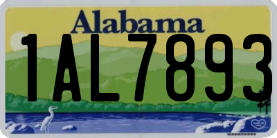 AL license plate 1AL7893