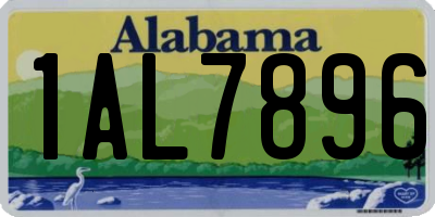 AL license plate 1AL7896
