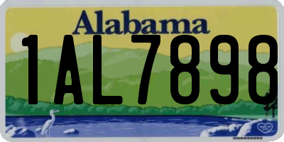 AL license plate 1AL7898