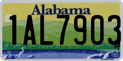 AL license plate 1AL7903