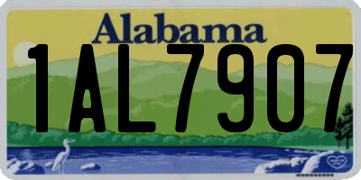 AL license plate 1AL7907