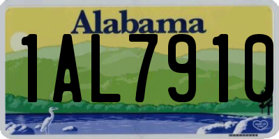 AL license plate 1AL7910