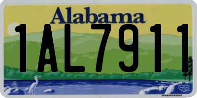 AL license plate 1AL7911