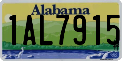 AL license plate 1AL7915