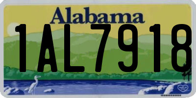 AL license plate 1AL7918