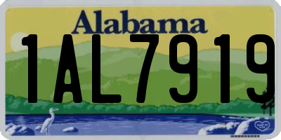 AL license plate 1AL7919