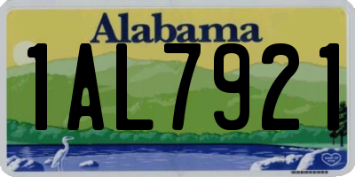 AL license plate 1AL7921