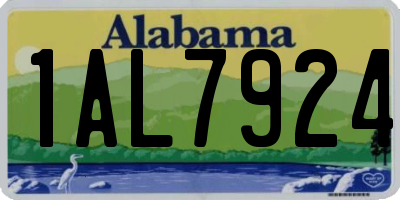 AL license plate 1AL7924