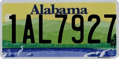 AL license plate 1AL7927