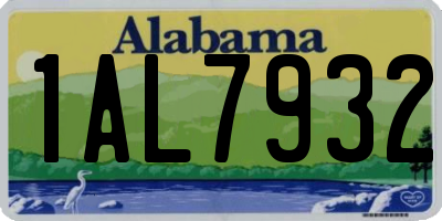 AL license plate 1AL7932