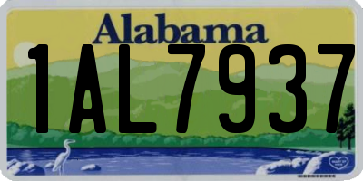 AL license plate 1AL7937