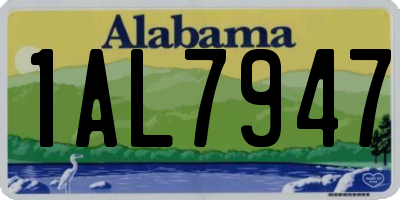 AL license plate 1AL7947