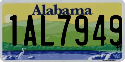 AL license plate 1AL7949