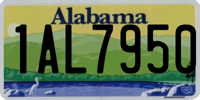 AL license plate 1AL7950