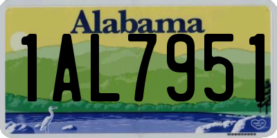 AL license plate 1AL7951